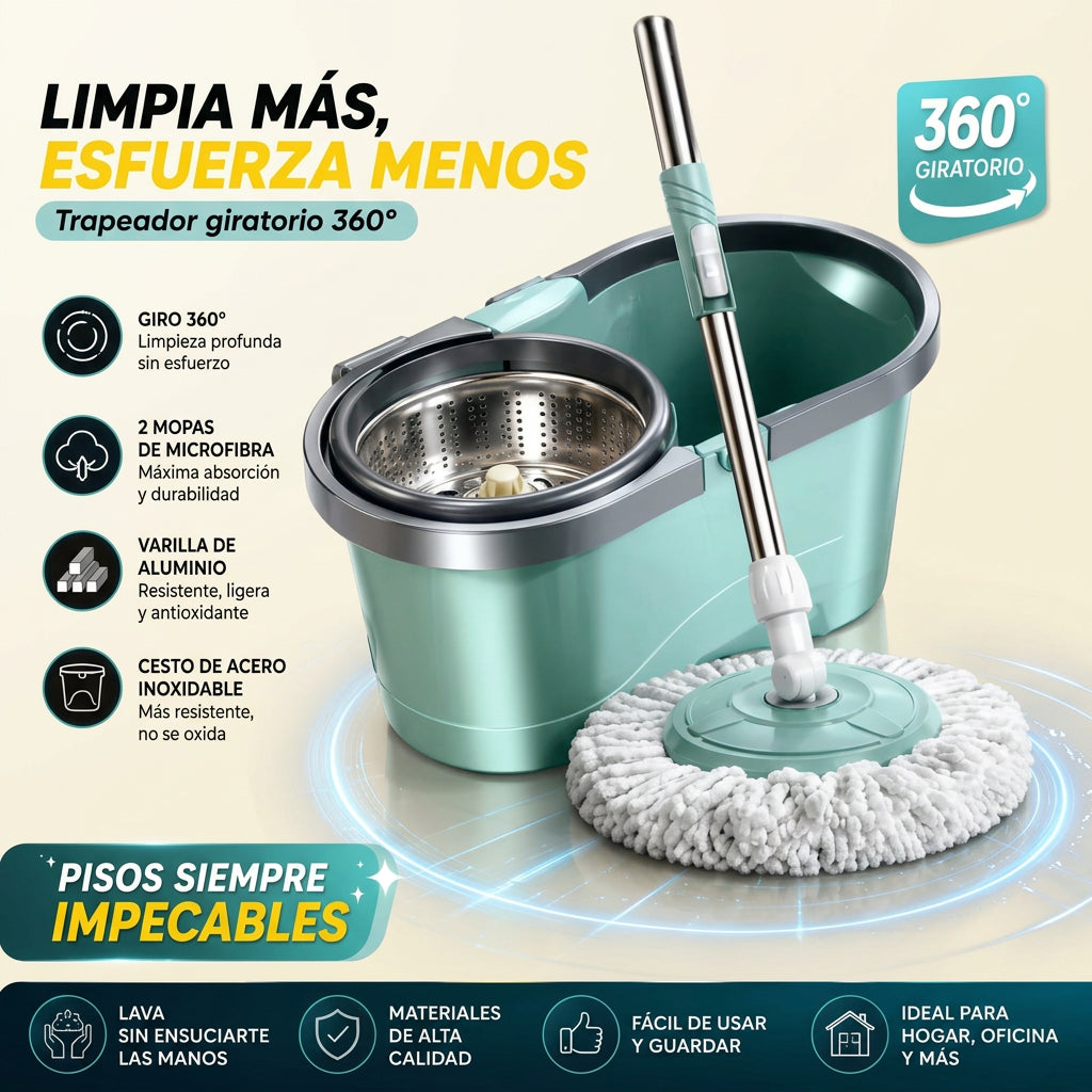 Suaper de Secado Giratorio 360° con cesta de aluminio